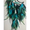 🌙 Attrape-Rêves “Lune Turquoise” – Arbre de Vie & Agate Verte