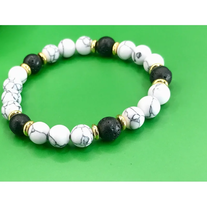 🖤🤍 Bracelet “Équilibre Sacré” Calme & Ancrage