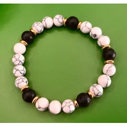 🖤🤍 Bracelet “Équilibre Sacré” Calme & Ancrage