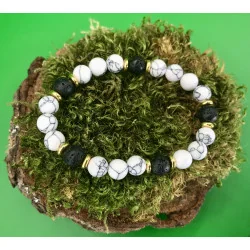 🖤🤍 Bracelet “Équilibre Sacré” Calme & Ancrage