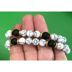 🖤🤍 Bracelet “Équilibre Sacré” Calme & Ancrage
