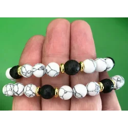 🖤🤍 Bracelet “Équilibre Sacré” Calme & Ancrage