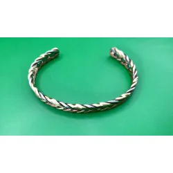 Bracelet Magnétique Tressé Tricolore – Cuivre, Laiton & Métal Gris