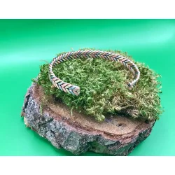 Bracelet Magnétique Tressé Tricolore – Cuivre, Laiton & Métal Gris