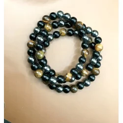 🌑 Bracelet Triple Protection – Œil de Tigre • Obsidienne Noire • Hématite