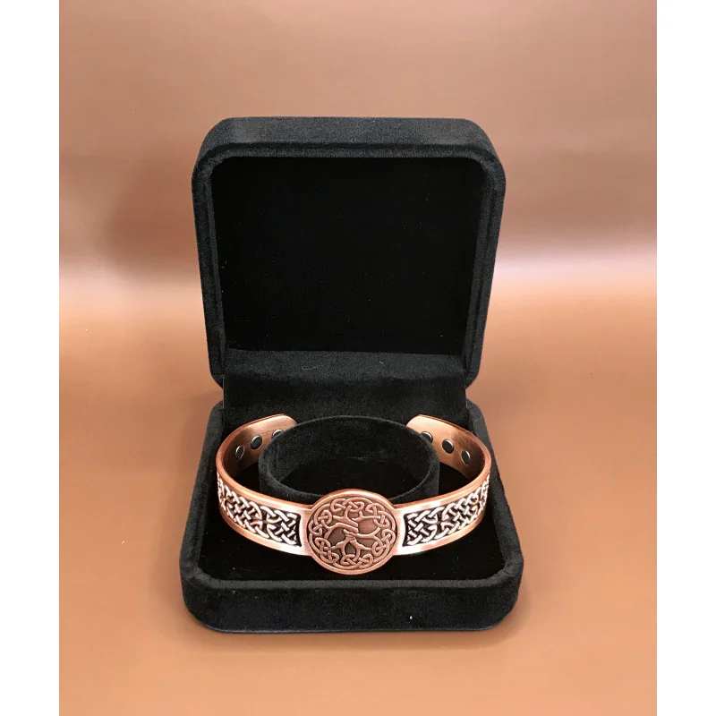 🌿 Bracelet Celtique en Cuivre Magnétique – Arbre de Vie