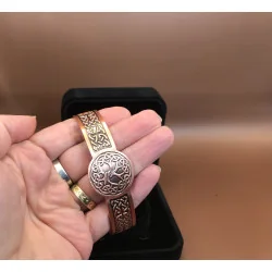 🌿 Bracelet Celtique en Cuivre Magnétique – Arbre de Vie