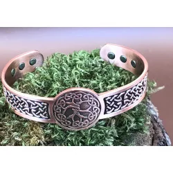🌿 Bracelet Celtique en Cuivre Magnétique – Arbre de Vie
