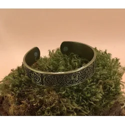 Bracelet Celtique Arbre de Vie Alliage de Cuivre Bronze Antique Magnétique (2 aimants)