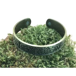 Bracelet Celtique Arbre de Vie Alliage de Cuivre Bronze Antique Magnétique (2 aimants)
