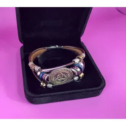 Coffret Bracelet Symbolique Marron & Métal