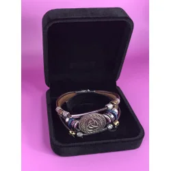 Coffret Bracelet Symbolique Marron & Métal