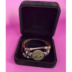 Coffret Bracelet Symbolique Marron & Métal