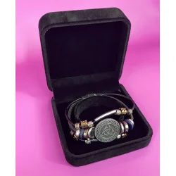 Coffret Bracelet Symbolique Noir & Métal