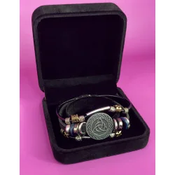 Coffret Bracelet Symbolique Noir & Métal