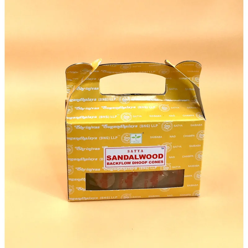 🌿 Cônes d’Encens à Refoulement Sandalwood Bois de Santal
