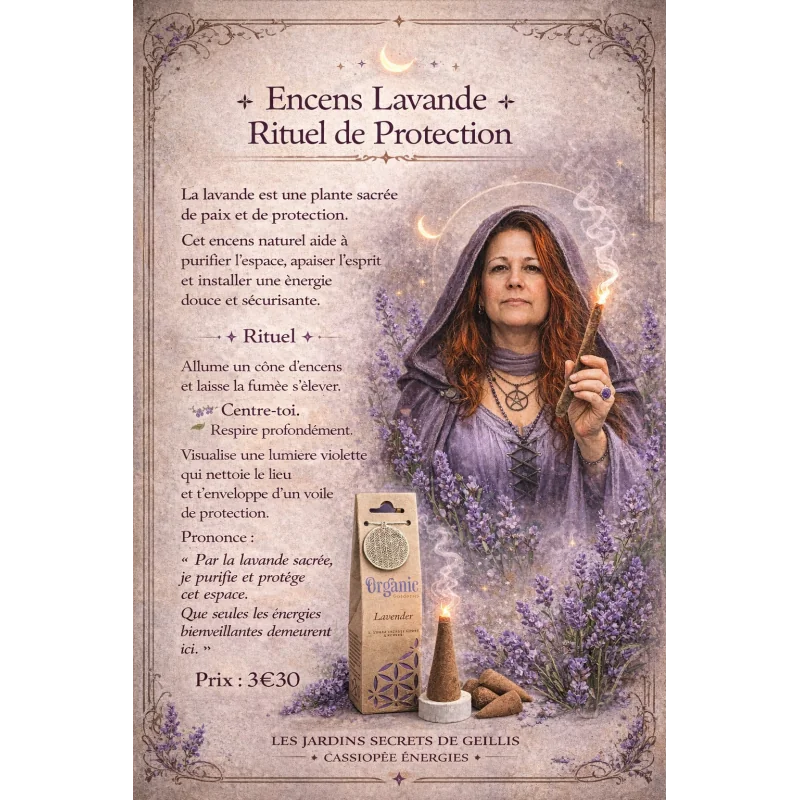 Encens Organic Goodness Cônes à la Lavande.
