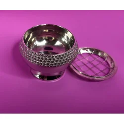 Brûleur d’encens rituel en laiton nickelé