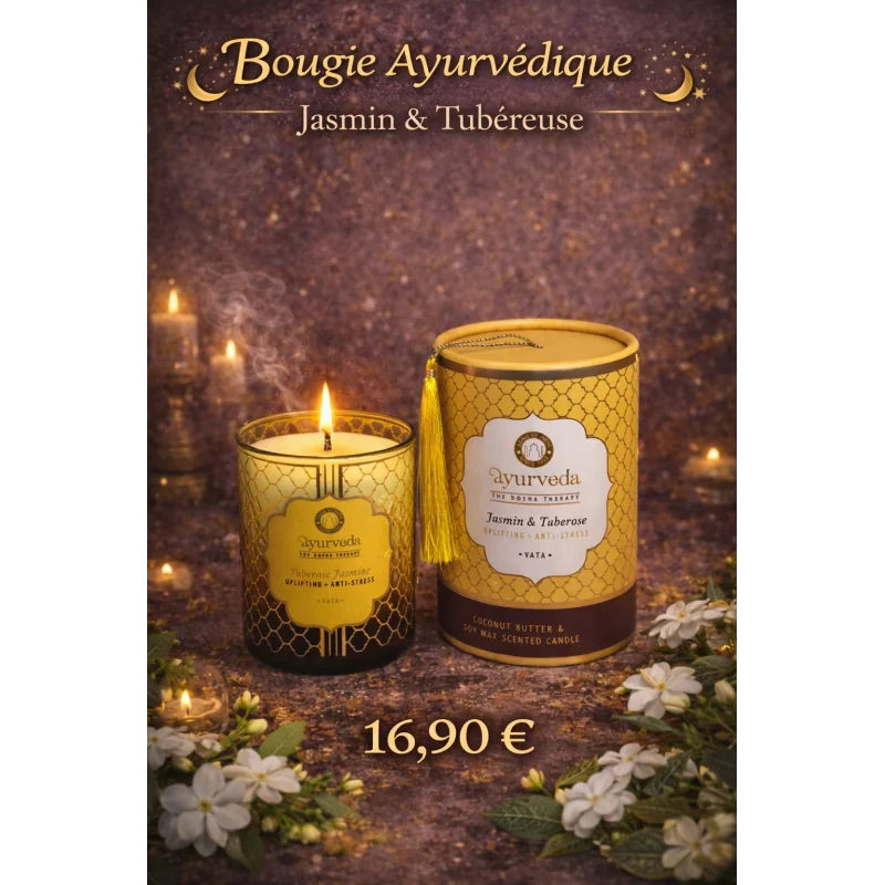 Bougie Ayurvédique Jasmin & Tubéreuse