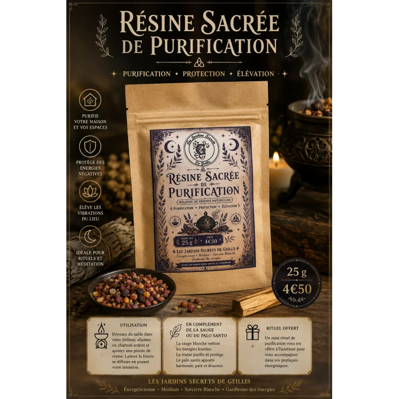 ✨ Résine Sacrée de Purification – 25 g ✨