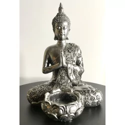 Bouddha argenté avec...