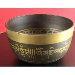 Bol chantant Tibet mantra gravé