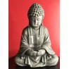 Bouddha avec un verre , couleur Ciment. 27cm