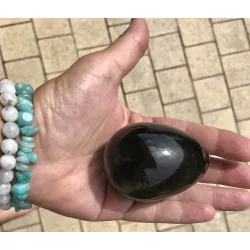 Oeuf Obsidienne Oeil céleste de 6 cm .