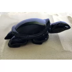 Tortue Obsidienne Oeil Céleste,13 cm.