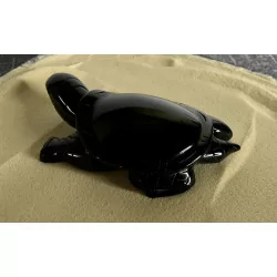 Tortue Obsidienne Oeil Céleste,13 cm.